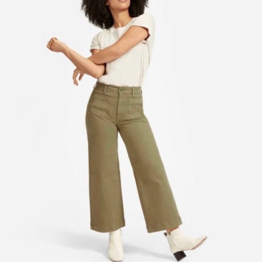 Everlane wide leg crop patch pocket
